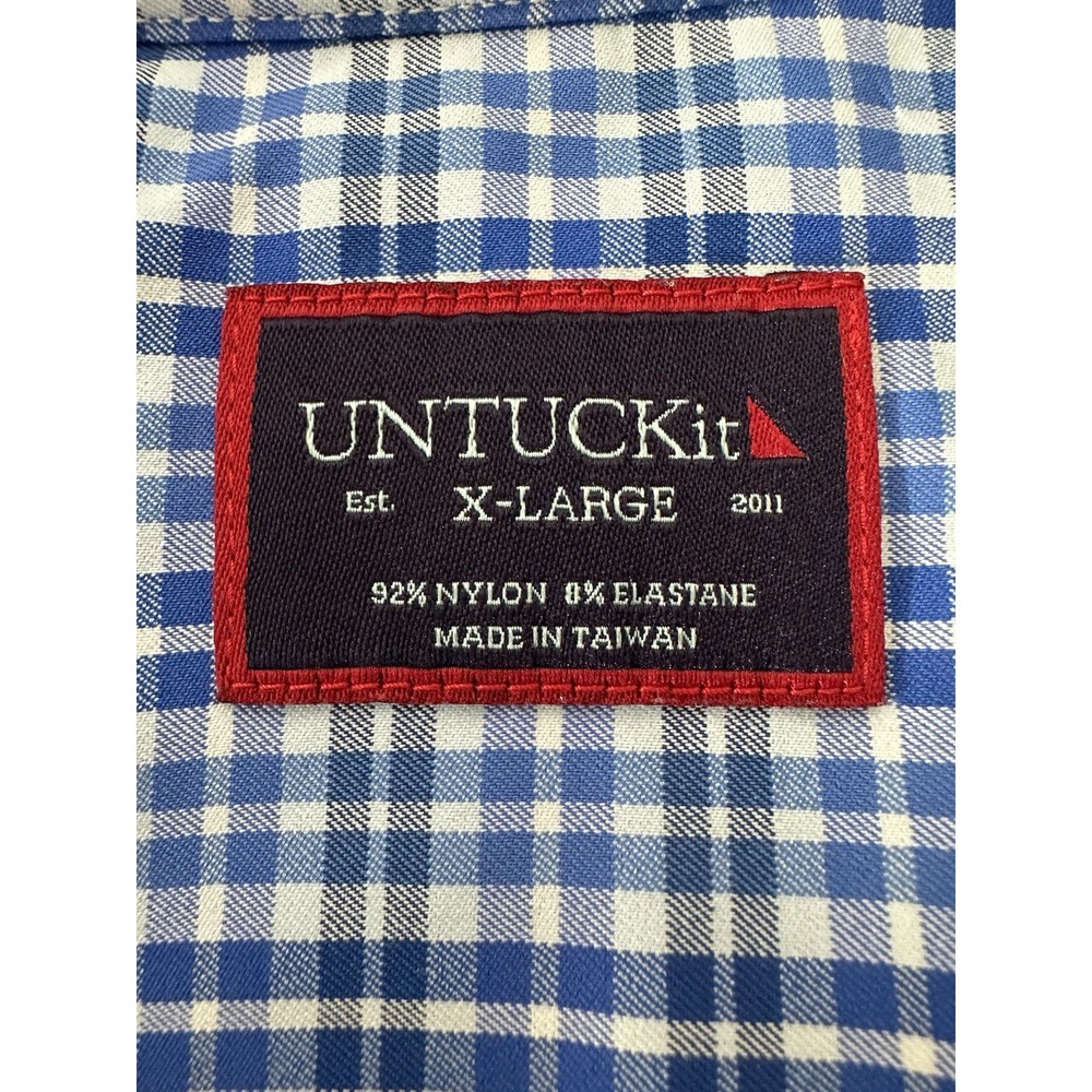 UNTUCKit Shirt Mens XL Plaid Short Sleeve Button Up Casual Comfy Soft Career‎ - Picture 3 of 9